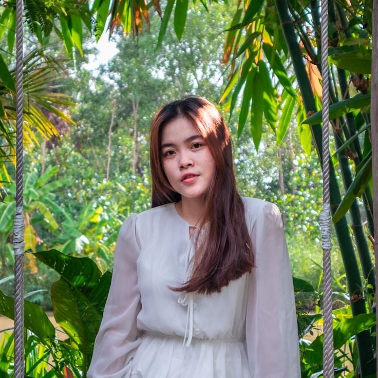 Portrait of Maya Chen, group coordinator and fusion cooking expert